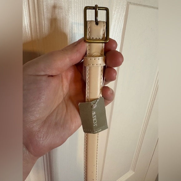 NWT J.Crew Slim Belt in Italian Leather – Ivory | Size XL - Picture 9 of 9